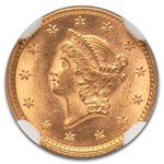 1853 $1 Liberty Head Gold MS-64 NGC