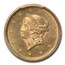 1853 $1 Liberty Head Gold MS-64 PCGS CAC