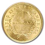 1853 $1 Liberty Head Gold MS-64 PCGS