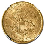 1853/2 $20 Liberty Gold Double Eagle AU-58 NGC