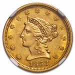 1853 $2.50 Liberty Gold Quarter Eagle AU-55 NGC