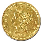 1853 $2.50 Liberty Gold Quarter Eagle MS-61 NGC
