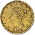 1853 $2.50 Liberty Gold Quarter Eagle XF
