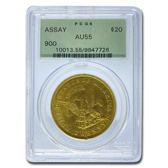 1853 $20 Gold Ingot U.S. Assay Office San Francisco AU-55 PCGS 1853 $20 Gold Ingot U.S. Assay Office San Francisco AU-55 PCGS