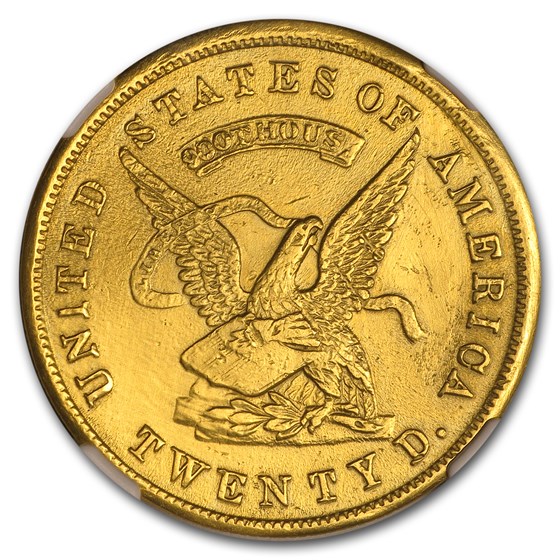 Buy 1853 20 Gold Ingot U.S. Assay Office San Francisco AU Detail NGC