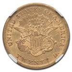 1853 $20 Liberty Gold Double Eagle AU-55 NGC