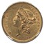 1853 $20 Liberty Gold Double Eagle AU-58 NGC