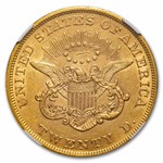 1853 $20 Liberty Gold Double Eagle AU-58 NGC