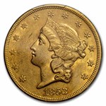 1853 $20 Liberty Gold Double Eagle AU-58 PCGS