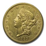 1853 $20 Liberty Gold Double Eagle AU
