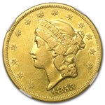 1853 $20 Liberty Gold Double Eagle XF-40 NGC