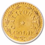 1853 Arms of California Fractional Gold Token Indian Rd MS-65 NGC