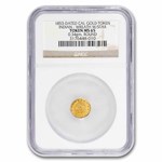1853 Arms of California Fractional Gold Token Indian Rd MS-65 NGC