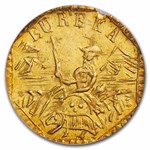 1853 Arms of California Fractional Gold Token MS-63 Octagonal NGC