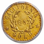 1853 Arms of California Fractional Gold Token MS-63 Octagonal NGC