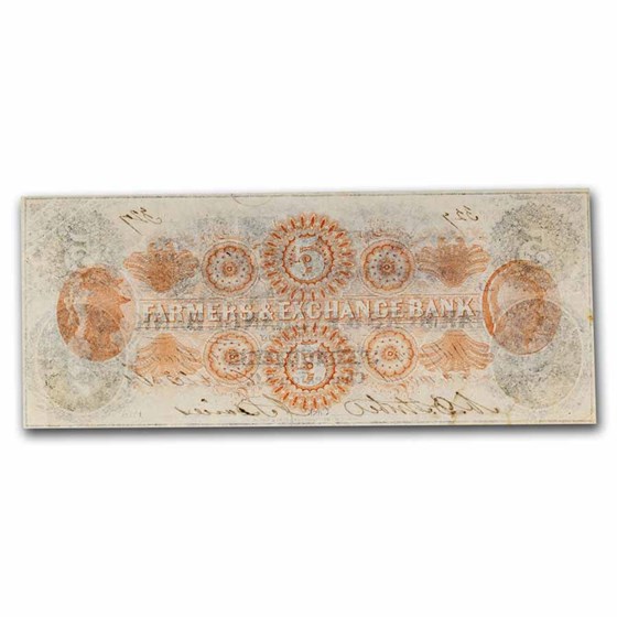 1853 Farmers & Exchange Bank of Charleston,SC $5 SC-15, VF 1853 Farmers & Exchange Bank of Charleston,SC $5 SC-15, VF