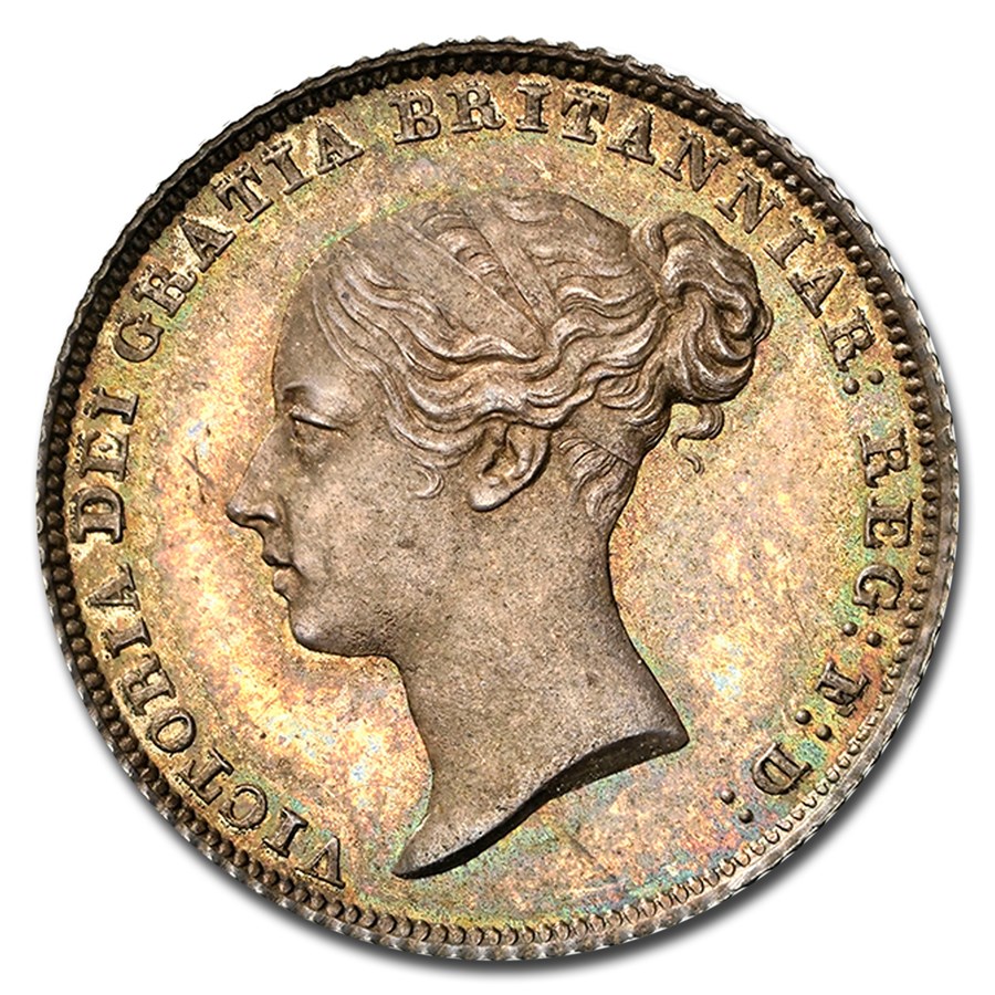 1853 Great Britain Silver Sixpence PR-64 NGC