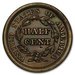 1853 Half Cent BU (Brown)