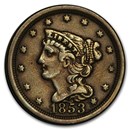 1853 Half Cent VF