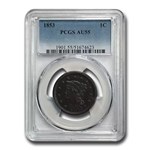 1853 Large Cent AU-55 PCGS