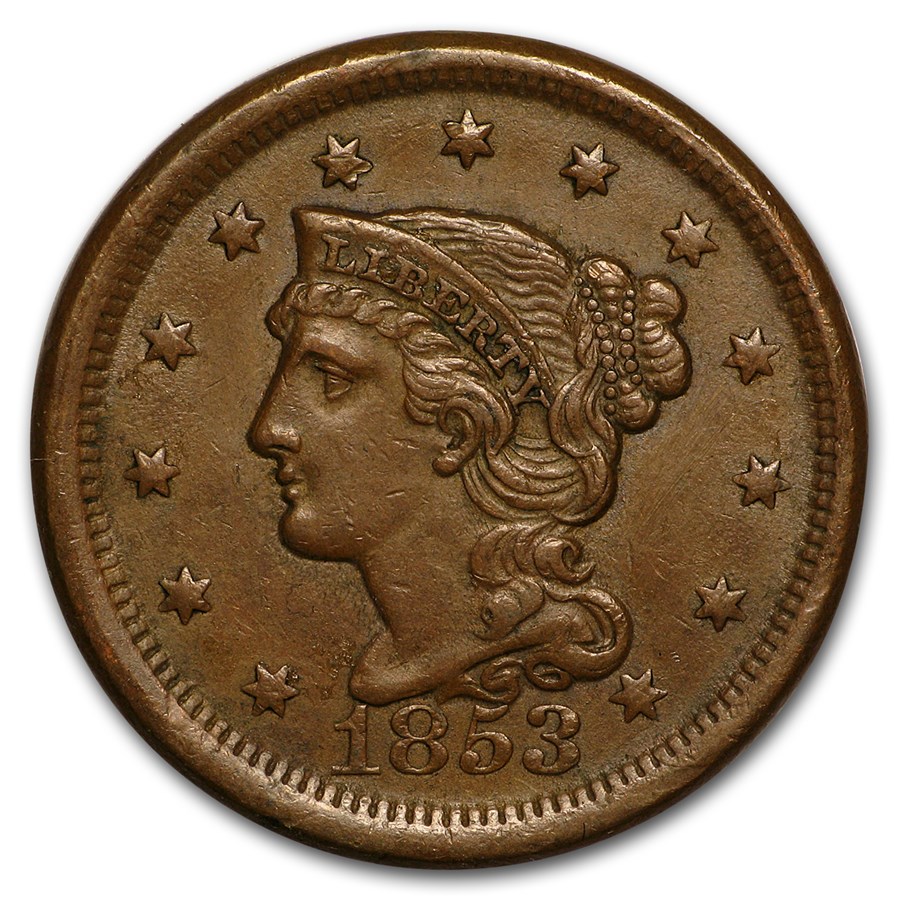 Buy 1853 Large Cent AU APMEX buy-1853-large-cent-au-apmex