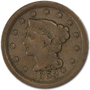 1853 Large Cent Fine 1853 Large Cent Fine