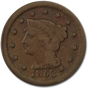 1853 Large Cent VG 1853 Large Cent VG