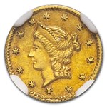 1853 Liberty Round 50 Cent Gold MS-62 NGC (BG-430)