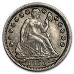 1853 Liberty Seated Dime w/Arrows AU
