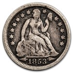 1853 Liberty Seated Dime w/Arrows Fine