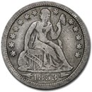 1853 Liberty Seated Dime w/Arrows VF