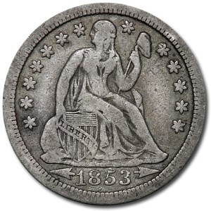 1853 Liberty Seated Dime w/Arrows VF 1853 Liberty Seated Dime w/Arrows VF