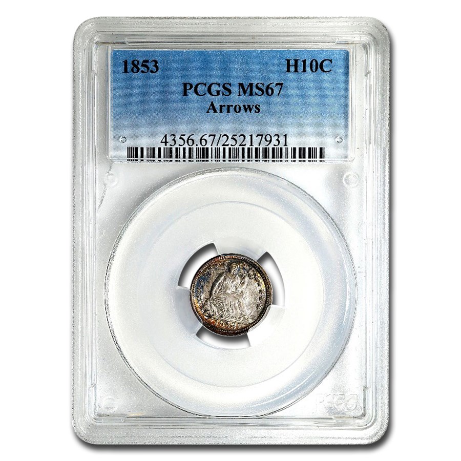 1853 Liberty Seated Half Dime MS-67 PCGS (Arrows)