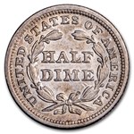 1853 Liberty Seated Half Dime w/Arrows AU