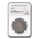 1853 Liberty Seated Half Dollar Arrows & Rays AU-53 NGC 1853 Liberty Seated Half Dollar Arrows & Rays AU-53 NGC
