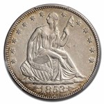 1853 Liberty Seated Half Dollar AU-50 PCGS (Arrows & Rays)