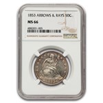1853 Liberty Seated Half Dollar MS-66 NGC (Arrows & Rays)