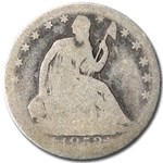 1853 Liberty Seated Half Dollar w/Arrows & Rays AG