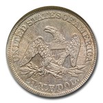 1853 Liberty Seated Half Dollar w/Arrows & Rays AU-55 NGC