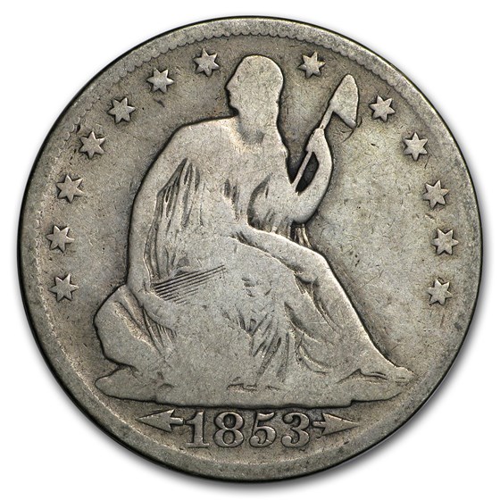1853 Liberty Seated Half Dollar w/Arrows & Rays Good 1853 Liberty Seated Half Dollar w/Arrows & Rays Good