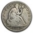 1853 Liberty Seated Half Dollar w/Arrows & Rays Good