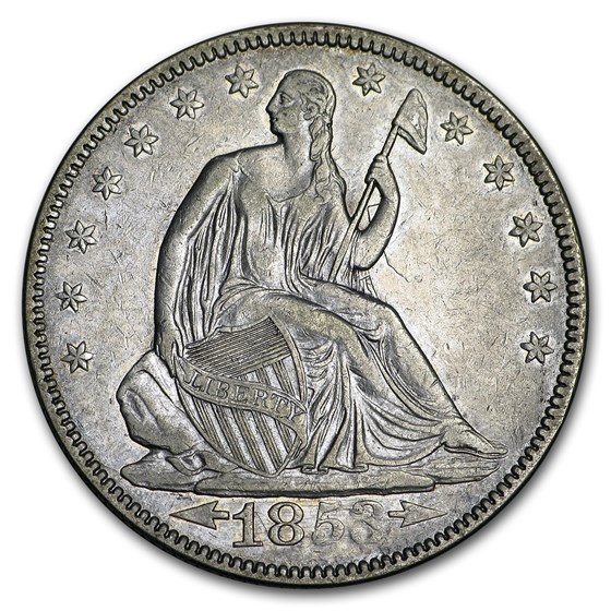 1853 Liberty Seated Half Dollar w/Arrows & Rays XF-45 1853 Liberty Seated Half Dollar w/Arrows & Rays XF-45
