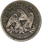 1853 Liberty Seated Quarter w/Arrows & Rays Good