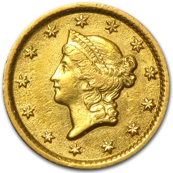 1853-O $1 Liberty Head Gold Dollar AU 1853-O $1 Liberty Head Gold Dollar AU