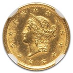 1853-O $1 Liberty Head Gold Dollar MS-62 NGC