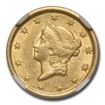 1853-O $1 Liberty Head Gold MS-61 NGC