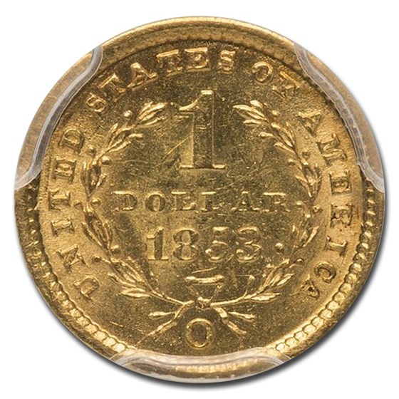 Buy 1853-O $1 Liberty Head Gold MS-62 PCGS | APMEX