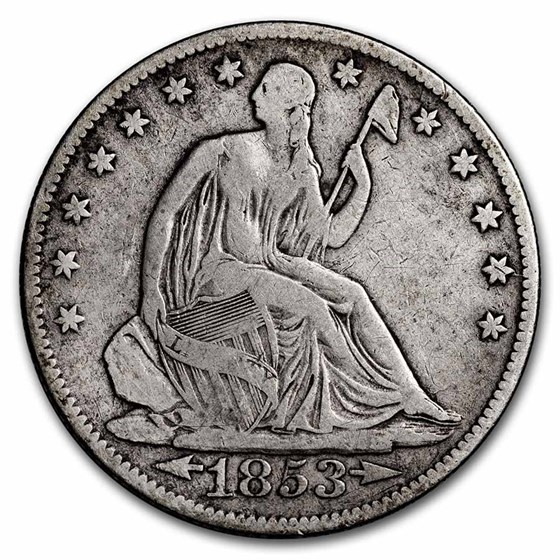 1853-O Liberty Seated Half Dollar Fine (Arrows & Rays) 1853-O Liberty Seated Half Dollar Fine (Arrows & Rays)