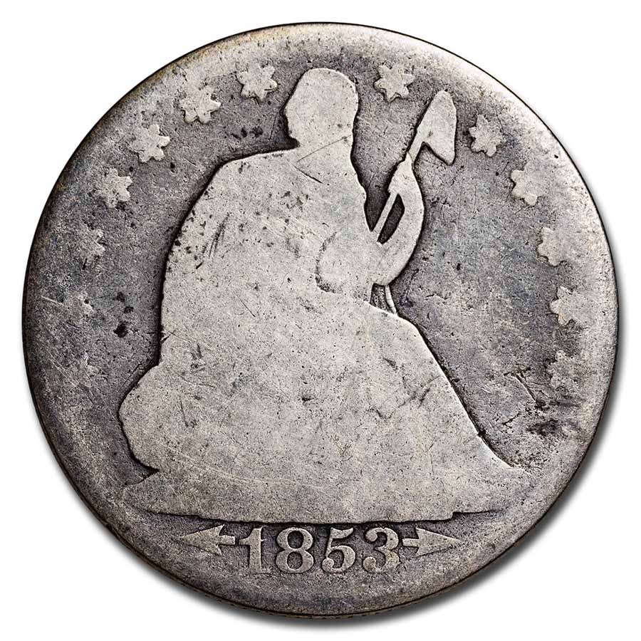 1853-O Liberty Seated Half Dollar w/Arrows & Rays Good