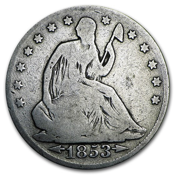 1853-O Liberty Seated Half Dollar w/Arrows & Rays VG